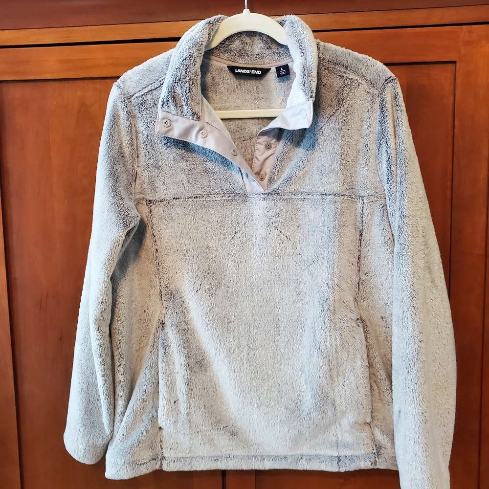 Lands End snap front fleece